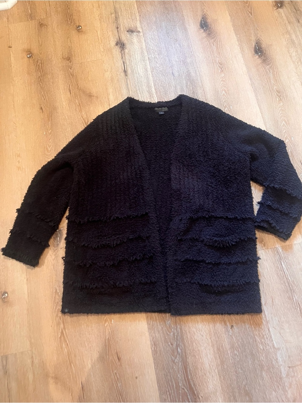 Barefoot Dreams Cozy Chic Black Cardigan Large with Pockets